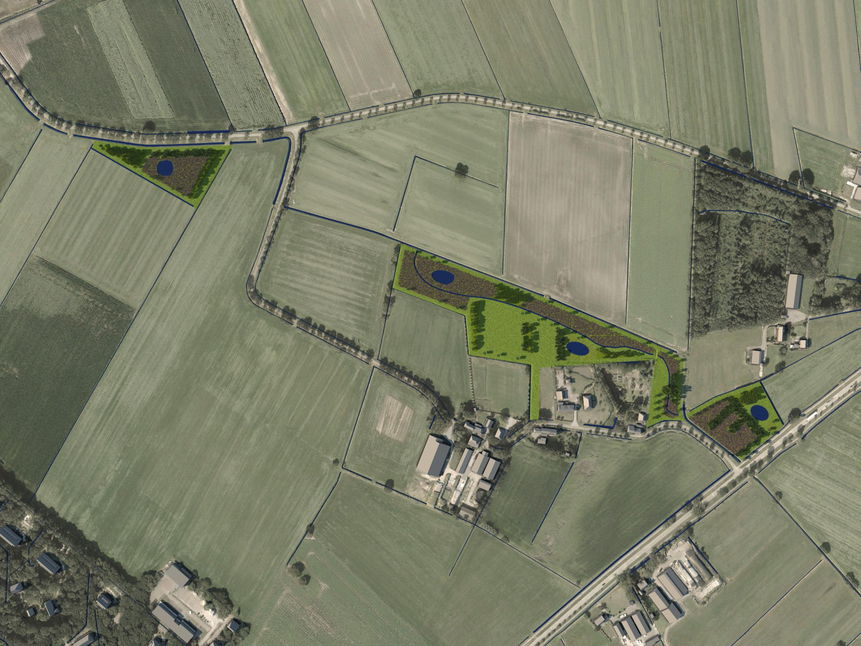 Overzichtskaart van project Wouwervallei bij Gilze en Rijen